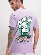 Round Neck Back Print T-Shirt for Men 