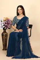Georgette Woven Design Saree for Women 