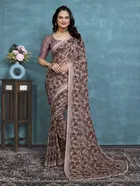 Georgette Printed Saree for Women 