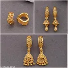 Gold Plated Earring/Stud/Bali Combo For Women'S/Girls