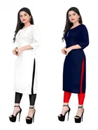 Crepe Solid Kurtis for Women 