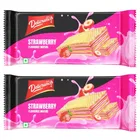 Delicrunch Strawberry Flavoured Crunchy Wafers 2X60 g (Pack of 2)
