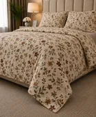 Simple Home 120TC Floral Queen Bedsheet 88x96inch Brown