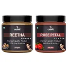 Natural Reetha & Rose Petal Powder for Skin & Hair 