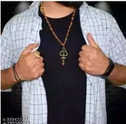 Gold Plated Rudraksh Beads Mala Chain for Men 