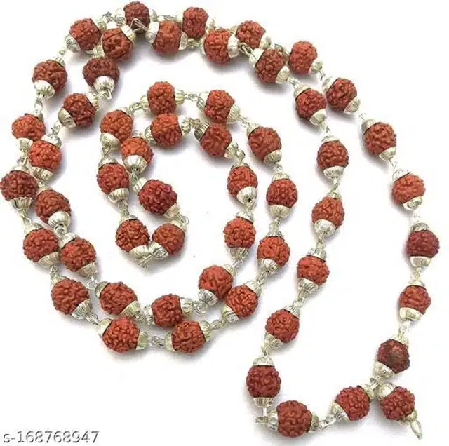 Rudraksh Mala (Silver & Brown)