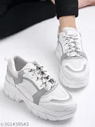 Shoetopia Solid Synthetic Sneakers 