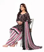 Crepe Unstitched Dress Material for Women 