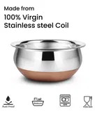 3 Piecs Stainless Steel Copper Bottom Handi Pot Set 1000ml, 1350ml, 750ml