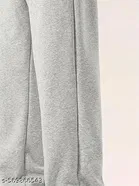 Cotton Blend Solid Trackpant for Men, Grey 