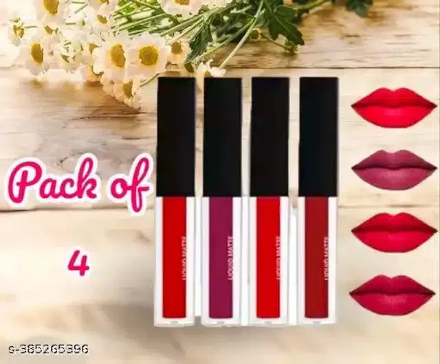 Lipsticks for Girls & Women (Multicolor, Pack of 4)