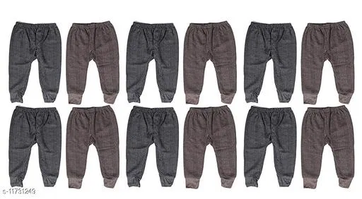 Woolen Thermal Bottomwear for Kids (Multicolor, 6-9 Months) (Pack of 12)