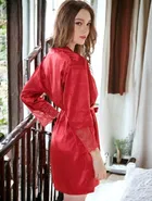 Satin Solid Nightsuit Set for Women 