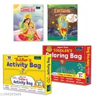 Super Cute Toddlers Activity Bag + Super Cute Coloring Bag + Illustrated Epic Tales of Krishna & Ganesha 