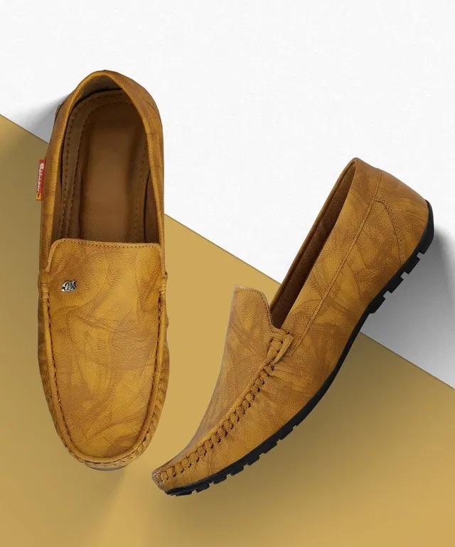 Velvet Loafer Shoes for Men (Beige, 10)