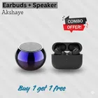 Wireless Bluetooth Speaker + Earbuds With Charging Case, 5.4 Bluetooth Version ,BLACK, 