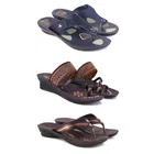 Combo of Slippers with Heels & Flats for Women 