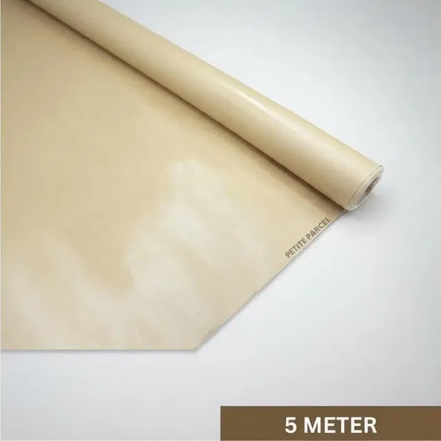 Oddy Laminated Brown Book Cover Paper Roll (5 meter, Pack of 1)