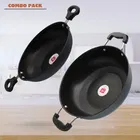 Iron Hard Anodised Non Stick Kadai Cookware Combo for Kitchen 