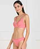 Pibu वीमेन कॉटन ब्रा पैंटी सेट 