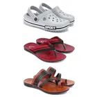 Combo of Slippers with Clogs & Flipflops for Men 