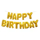 Happy Birthday Letters Foil Balloons for Party Decoration (Multicolor, 16 inches) (Set of 1)