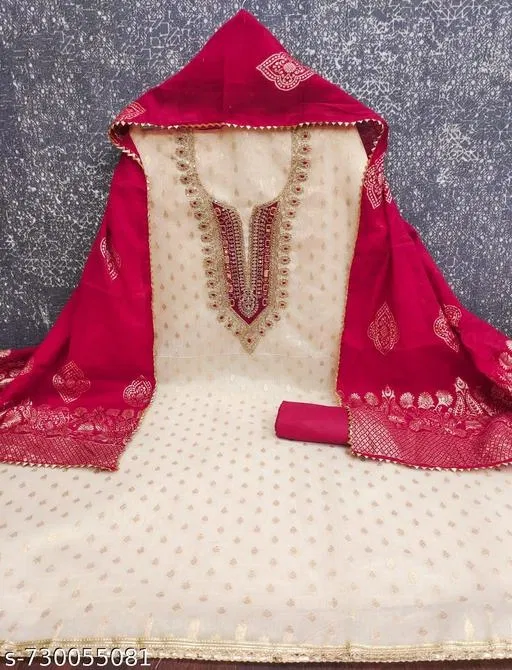 Silk Blend Punjabi/All Over Suits for Women (Multicolor, 6.65 meter (XXL)