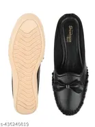 Solid Synthetic Loafers for Girls 