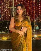 Jimmy Choo Self-Design Saree For Women, Brown