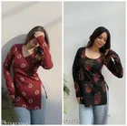 Floral Rayon Short Kurti for Women, Pack of 2 