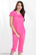 Satin Nightsuit Set for Women 