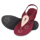 Flats for Women, Maroon 