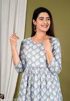 Rayon Kurti for Women, Grey 