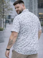 Cotton Blend Printed Shirt for Men, Grey 