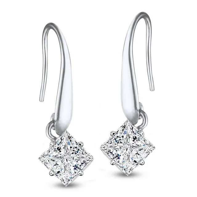 Brass Hoop Earrings for Women (Silver, Set of 1)