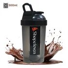 Plastic Gym Shaker Bottle, Black, 500 ml