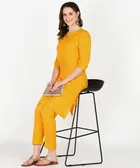 Viscose Rayon Embroidered A-Line Kurti with Pant 