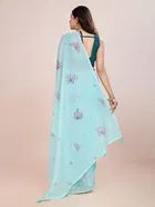 Silk Woven Design Saree for Women, Aqua Blue 