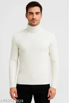 Wool SweatShirt for Men, White 
