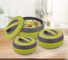 Asian Cosmos Non DLX Casserole Set of 3, Assorted [600 ml, 1000 ml, 1500 ml]