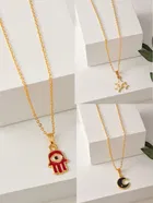 Gold Plated Chain & Pendant for Women & Girls 