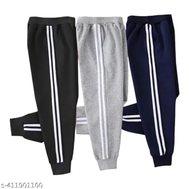 Cotton Blend Trackpants for Boys (Multicolor, 9-10 Years) (Pack of 3)