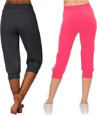 Cotton Solid Capri for Women 