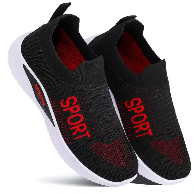 Bersache Sports Shoes for Women (Black, 6)