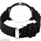 Black Dial Analog Watch with PU Strap for Men