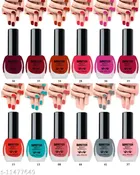 BANETION New Beautiful HD Color Nail Polish Combo 6 ml (Pack of 12)