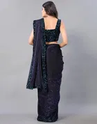 Lycra Blend Embellished Saree for Women 
