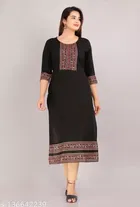 Rayon Solid Kurti for Women 