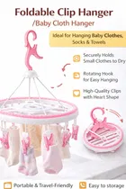 Plastic Foldable/Portable Clip Hanger/Baby Cloth Hangers Assorted Any 1 Colour