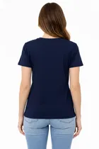 Cotton Blend T-shirt for Women, Navy Blue & Maroon, Pack of 2 
